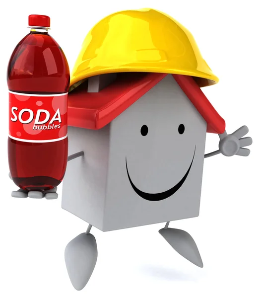 Funny house with soda — Stock Photo, Image