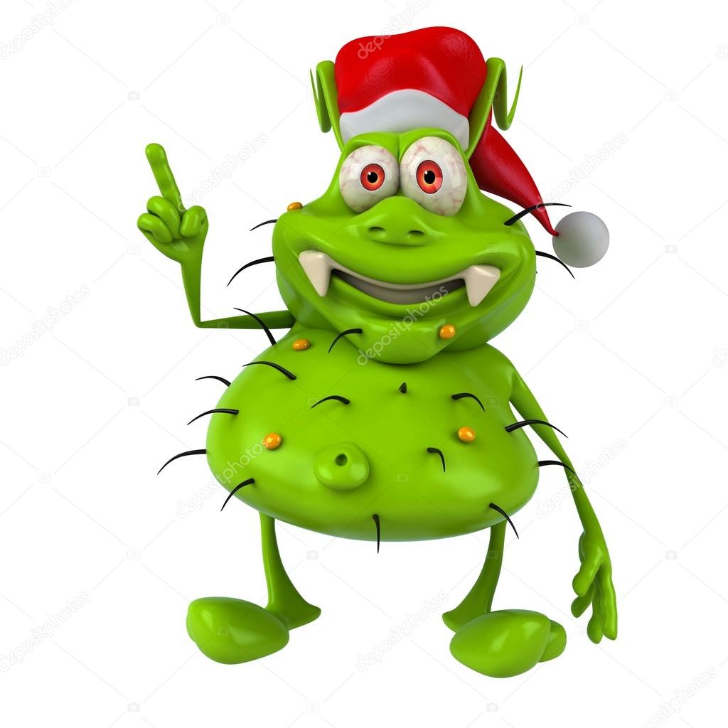 Funny germ in Santas hat Stock Photo by ©julos 84485234
