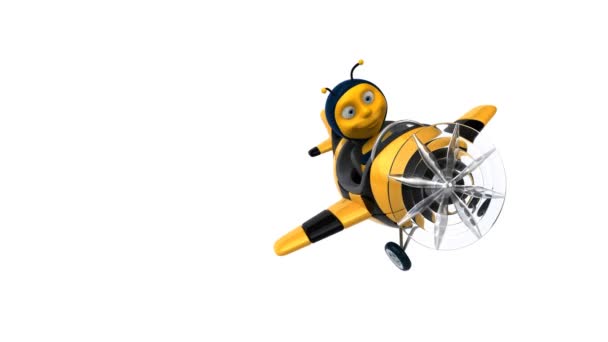 비행기에 재미 있는 꿀벌 — 비디오