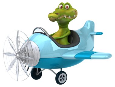 Eğlenceli çizgi film timsah