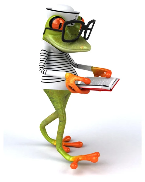 Funny cartoon frog — Stock Photo, Image