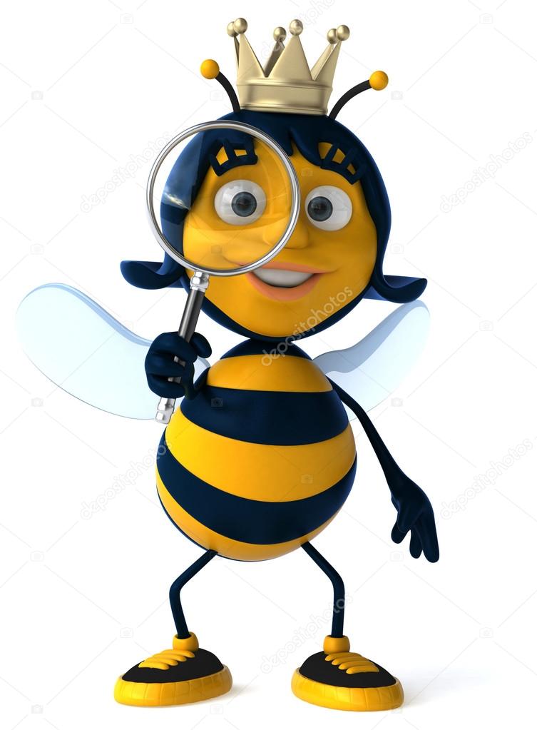 Funny cartoon bee