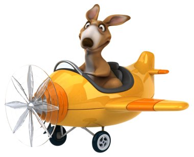 Eğlenceli çizgi film kanguru