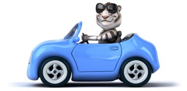 Arabada komik kaplan