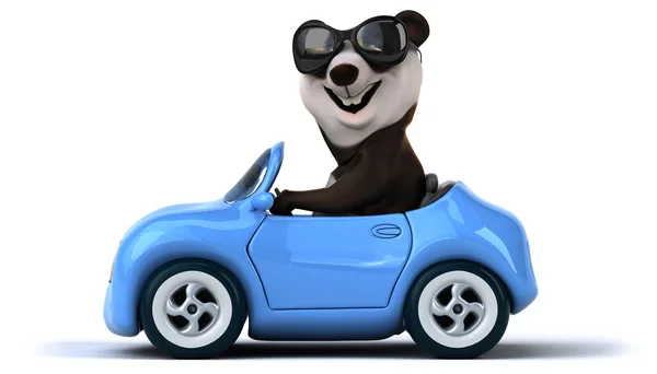 Roliga tecknade panda — Stockfoto