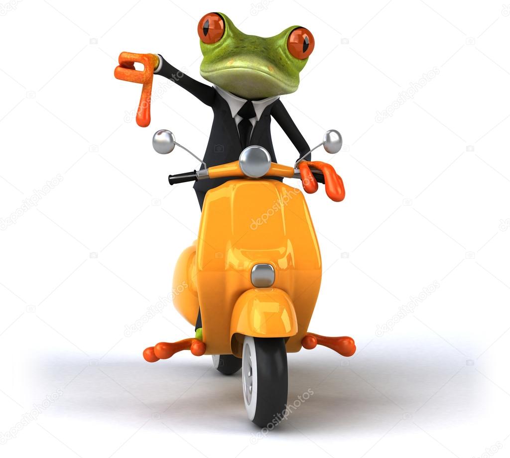Grenouille Drole Sur Moto Image Libre De Droit Par Julos C