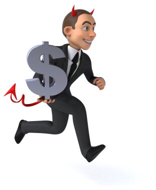 Eğlenceli karikatür işadamı