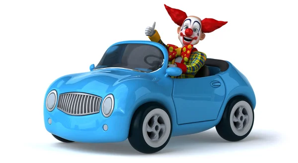 Divertente clown cartone animato — Foto Stock