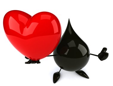 Eğlenceli çizgi film yağ damla