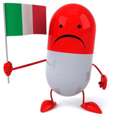 Eğlenceli hap holding bayrak