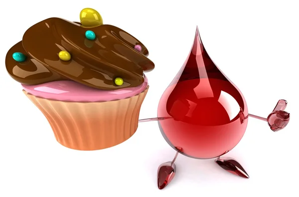 Cartoon Blood Drop — Stock Photo, Image