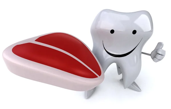 Fun carton tooth — Stock Photo, Image