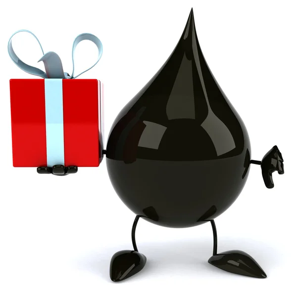 Fun cartoon Oil drop — Stock Photo, Image