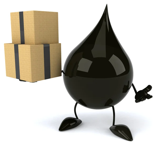 Cartoon Oil Drop — Stock Photo, Image