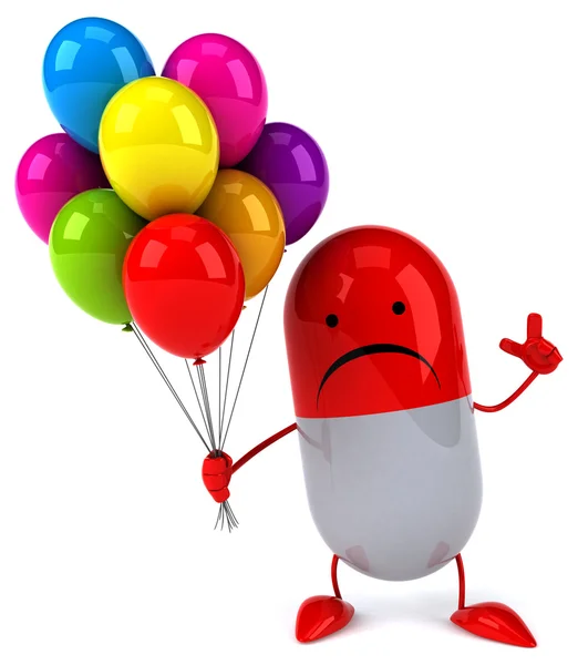 Fun cartoon pill — Stock Photo, Image