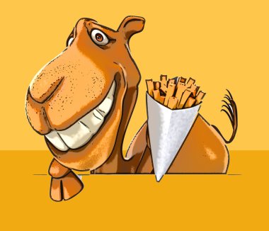 Eğlenceli çizgi film deve