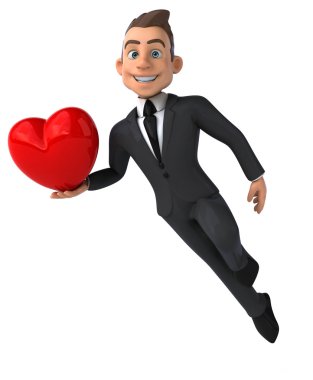 Eğlenceli karikatür işadamı