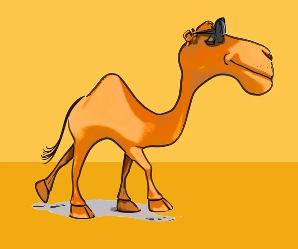Веселый мультяшный верблюд — стоковое фото