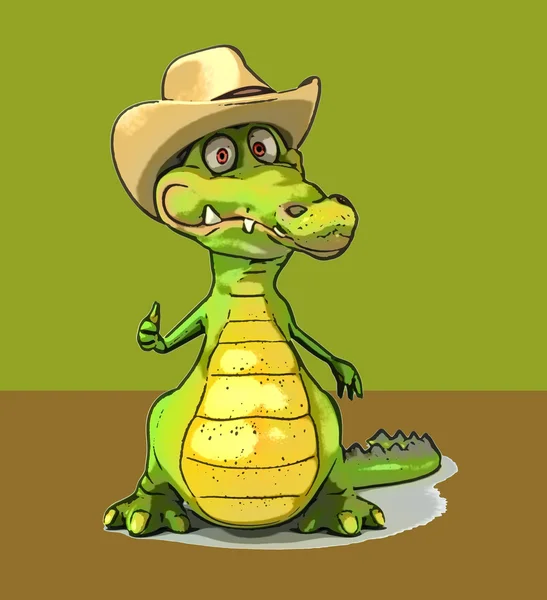 Fun cartoon crocodile — Stock Photo, Image