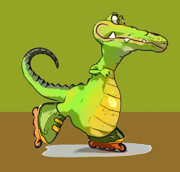 Funny cartoon crocodile — Stock Photo, Image