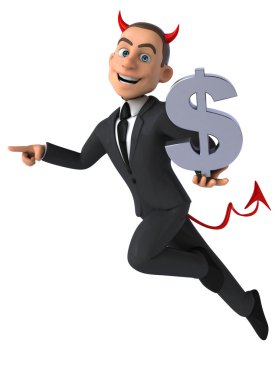 Eğlenceli karikatür işadamı