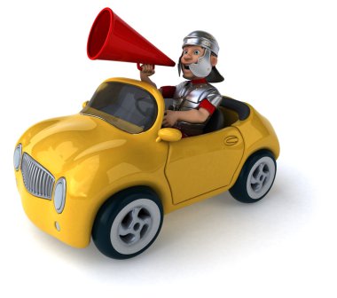 Roma solider ile eğlenceli araba