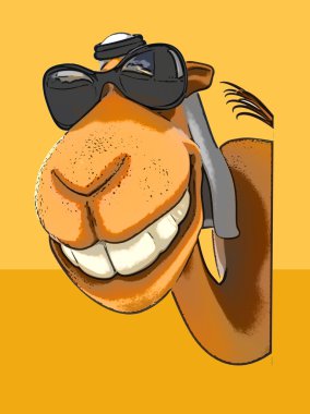 Eğlenceli çizgi film deve