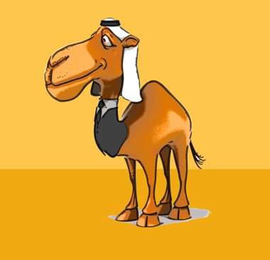 Eğlenceli çizgi film deve