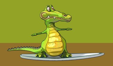 komik karikatür timsah