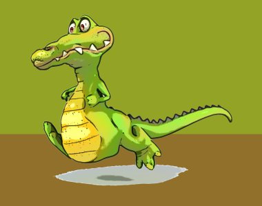 Eğlenceli çizgi film timsah