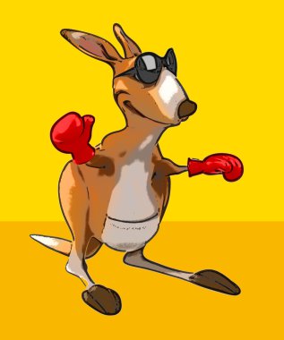 Eğlenceli çizgi film kanguru