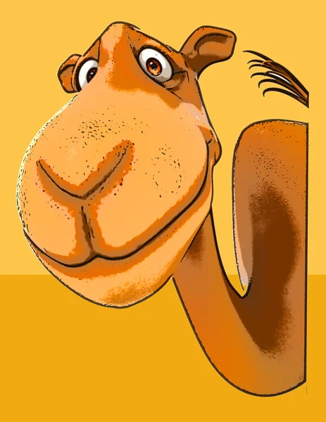 Fun cartoon camel — Stock Photo, Image