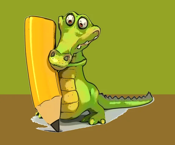 Αστείο καρτούν κροκόδειλος — Φωτογραφία Αρχείου