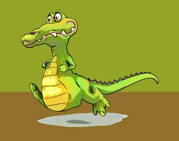 Crocodile de dessin animé amusant — Photo