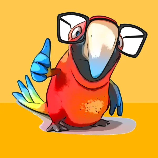 Веселый попугай — стоковое фото