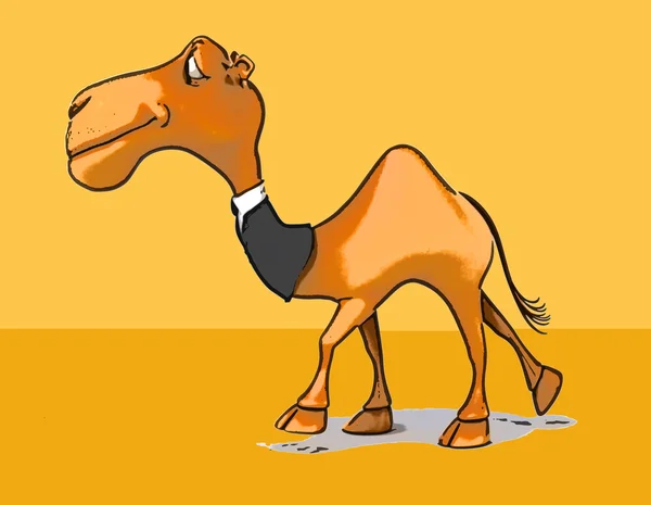 有趣的卡通骆驼 — 图库照片