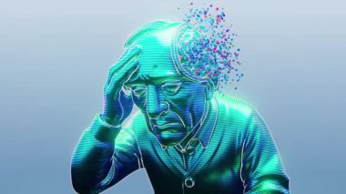 Zihinsel sıkıntı yaşayan bir adamın dijital çizimleri.