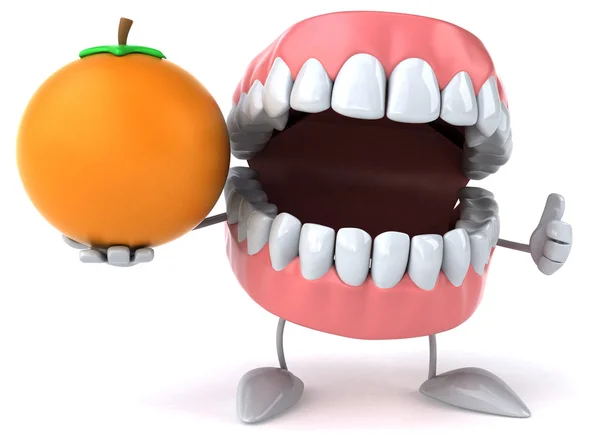 재미 있는 만화 치아 — 스톡 사진