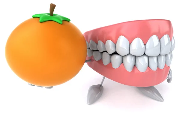 Divertido desenhos animados dentes — Fotografia de Stock