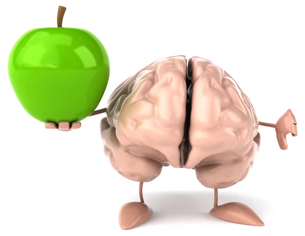 Fun cartoon brain — Stock Photo, Image