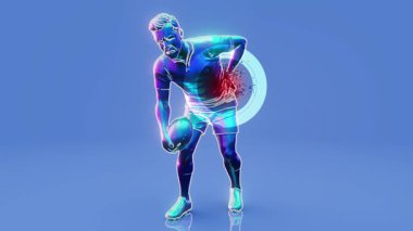 Parlak efektlerle bovlinge hazırlanan adam