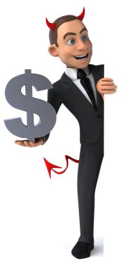 Eğlenceli karikatür işadamı