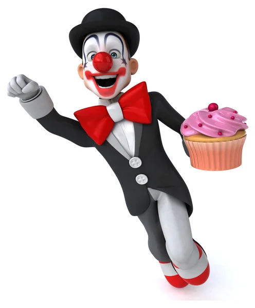 Leuke cartoon clown — Stockfoto