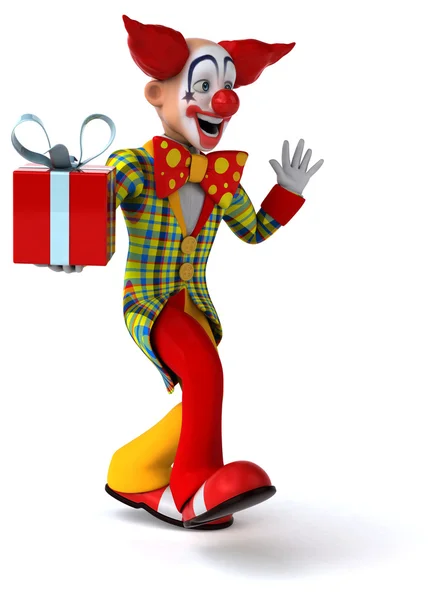 Fun cartoon clown — Stock Photo, Image