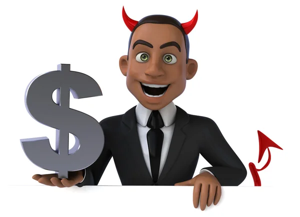 Fun Evil businessman — Stock Photo, Image