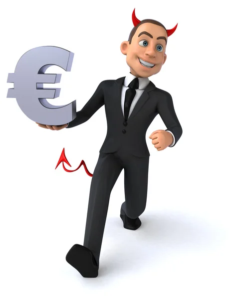 Evil cartoon businessman — Stock Photo, Image