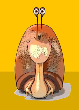 Eğlenceli çizgi film salyangoz