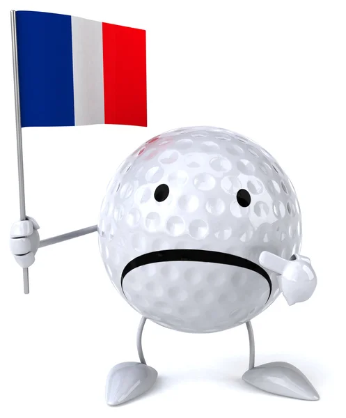 楽しい漫画ゴルフ ボール — ストック写真
