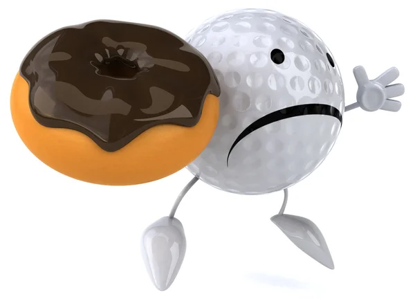 Fun Cartoon Golf ball — Stock Photo, Image