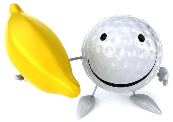 Ballon de golf amusant dessin animé — Photo